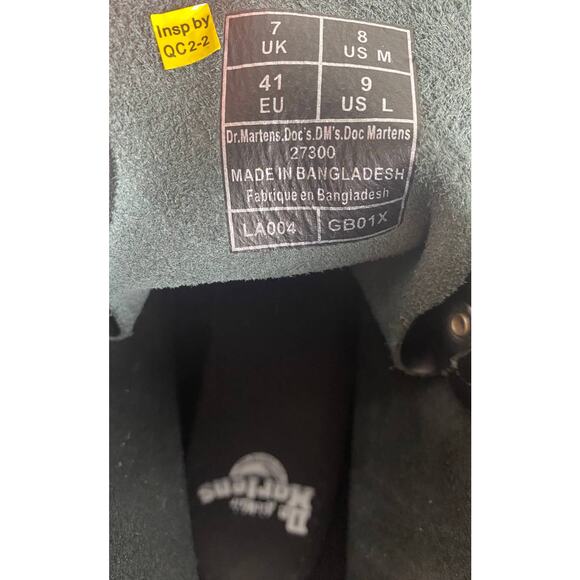 NWT DR MARTENS BOOTS 9 BLACK LEATHER SMOOTH 1460 LACE UP WHITE FAIRY GRUNGE GOTH - Picture 4 of 15